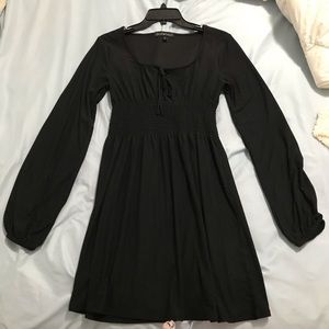 Black Peasant Dress